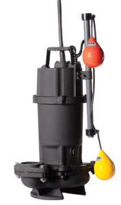 Submersible pump with anti-clogging semi-vortex impeller