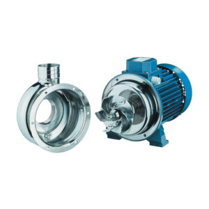 Centrifugal pump with open impeller in AISI 304 stainless steel