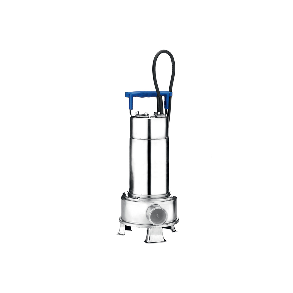 Submersible pump entirely in AISI 304 stainless steel and open vortex impeller